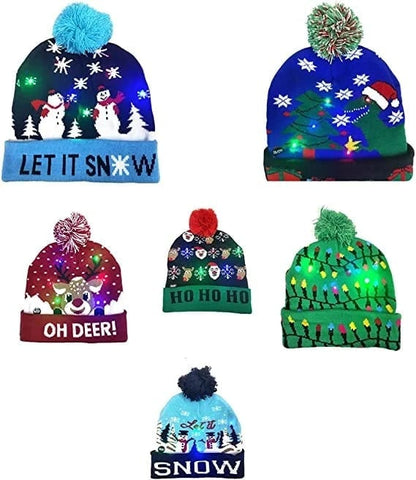 Christmas LED Light Knitted Beanies